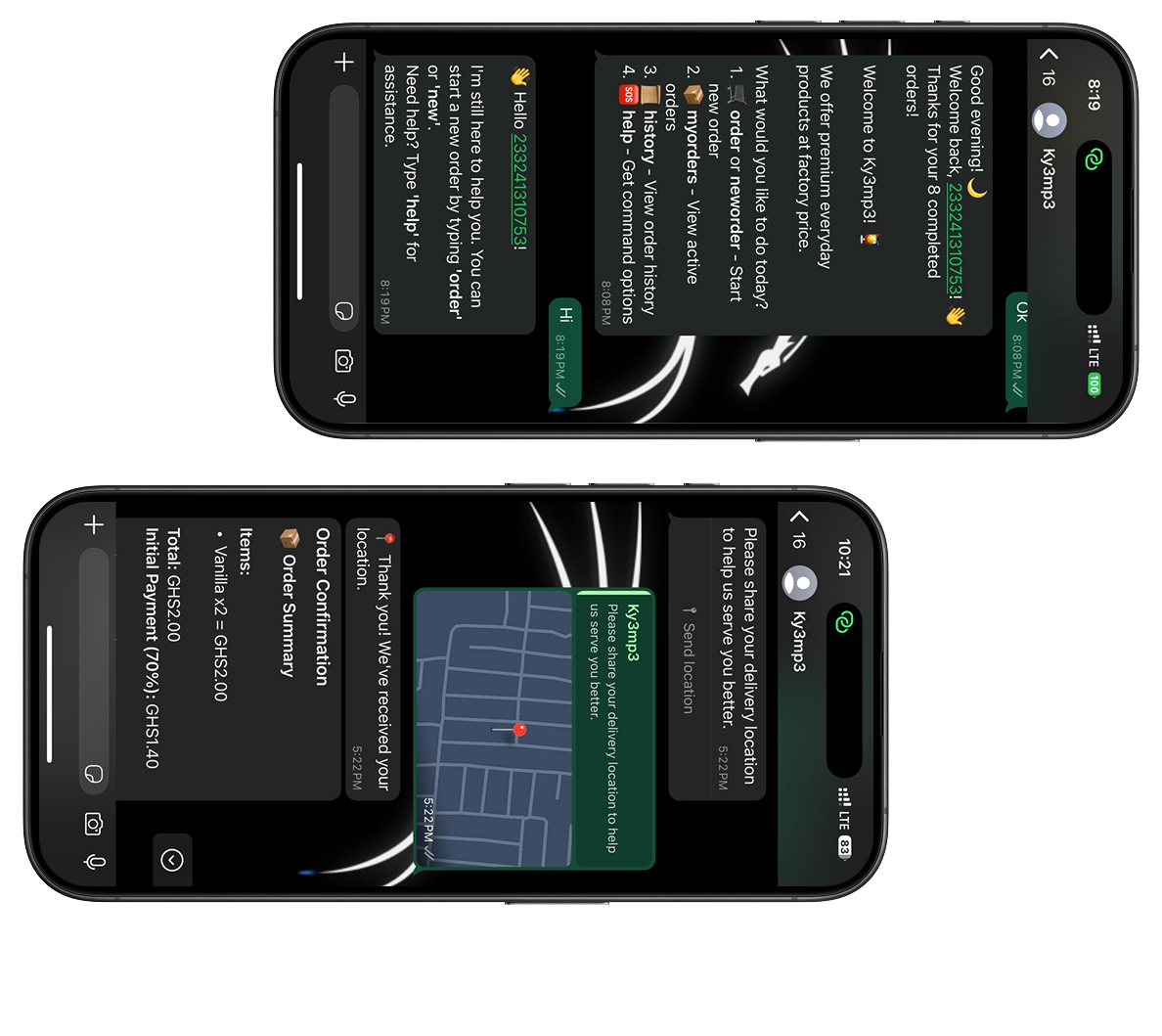Ky3mp3 App Screens